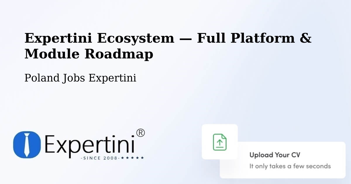 Expertini Ecosystem — Full Platform & Module Roadmap – Gostyń